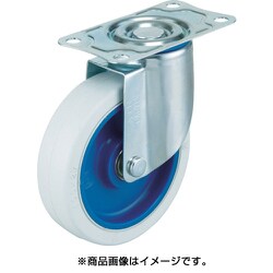 エアーキャスター 自在車  100mm ホワイトゴム車 ALG-100-NRB-W