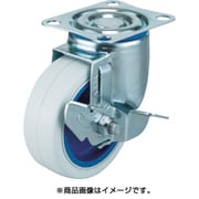 ALG-100-NRDS-W [エアーキャスター 自在車ストッパー付  100mm ホワイトゴム車]