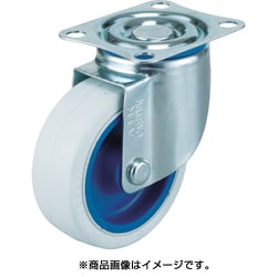 エアーキャスター 自在車  100mm ホワイトゴム車 ALG-100-NR-W