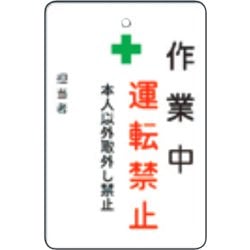 AMCMKP1 [作業中運転禁止プレート 白地]