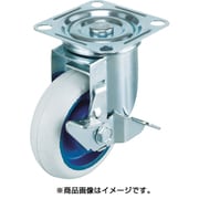 AMG-125-NRBDS-W [エアーキャスター 自在車ストッパー付  125mm ホワイトゴム車]