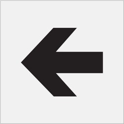 AST-12 [IM ステンシル 矢印（小） 文字サイズ100×120mm]