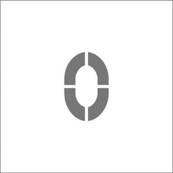 ASTM05040 [IM ステンシル マグネット 0 文字サイズ50×40mm]
