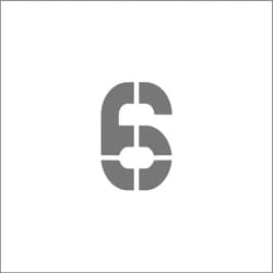 ASTM65040 [IM ステンシル マグネット 6 文字サイズ50×40mm]
