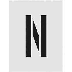 AST-N250125 [IM ステンシル N 文字サイズ250×125mm]