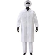 AZCLEAN1302-3L [アゼアス 白衣3点セット（前マジックファスナー） 3Lサイズ]