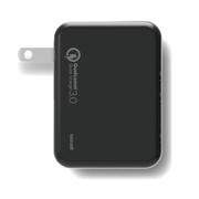 USB出力ACアダプタ 3ポート 3A Quick Charge3.0対応 (USB Type-Cケーブル付属) ブラック MACA-T03CBK