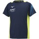 32JA802014 NXT Tシャツ ユニセックス ディープネイビー×セーフティイエロー Lサイズ