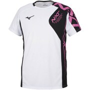 32JA852001 NXT Tシャツ ユニセックス ホワイト×ファンダンゴピンク Mサイズ