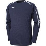 32JA853014 MCライン Tシャツ 長袖 ユニセックス ディープネイビー×ホワイト Lサイズ