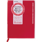 オピニ スケジュールN A5 2019 レッド OPI-SN19-A5-3