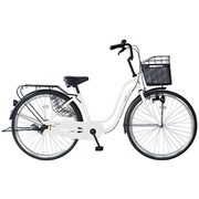 軽快車 26型 ノーパンクタイヤ LEDブロックダイナモ ホワイト FR-CCB260S