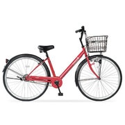シティサイクル 27型 ノーパンクタイヤ LEDブロックダイナモ レッド CHR-CC270V
