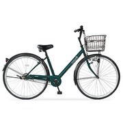 シティサイクル 27型 ノーパンクタイヤ LEDブロックダイナモ グリーン CHR-CC270V