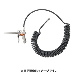 E80-107T [糸巻きコイルホース エアーダスターガンセット ノズル長100mm 寸法7m]