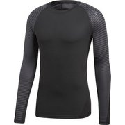EBR72 [ALPHASKIN TEAM グラフィック ロングスリーブTシャツ メンズ DGHソリッドグレー J/M]