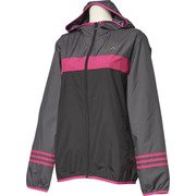 FAT40 [SPORT ID カラーブロック ウィンドフルジップパーカー レディース ブラック×DGHソリッドグレー J/M]