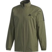 FKJ77 DN1428 [ESSENTIALS ベーシックウインドブレーカージャケット メンズ 裏起毛 ベースグリーンS15 J/L]