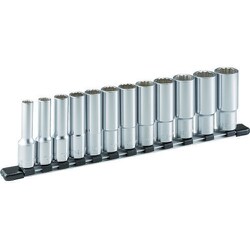 ディープソケットセット 12角 ホルダー付 インチサイズ 12pcs HDBL412