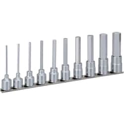 ロングヘキサゴンソケットセット ホルダー付 10pcs HH410LA