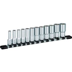 ディープソケットセット 6角 ホルダー付 吋目 12pcs HSBL312