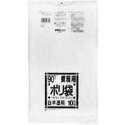 ゴミ袋 業務用 白半透明 90L ツルツル素材 10枚入 90×100cm 厚さ0.050mm L-84-HCL