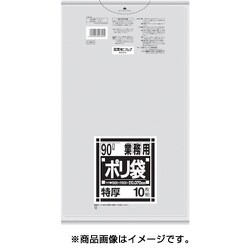 ゴミ袋 業務用 特厚 透明 90L ツルツル素材 10枚入 90×100cm 厚さ0.070mm L98G