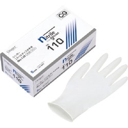 NBR0550PF-WBS [ニトリルディスポNo.110 白 PF S 100枚入]