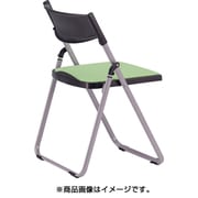 アルミパイプ椅子 座面パッド付折りたたみチェア リーフグリーン NFA-700-LG