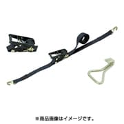 RK50LB6NH300 [ベルトラッシング（ラチェットバックル式） ベルタイト（R） 黒 端末金具付き ナローフック付]