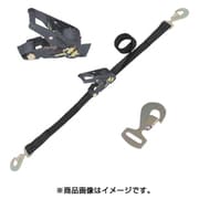 RK50LB6SHF500 [ベルトラッシング（ラチェットバックル式） ベルタイト（R） 黒 端末金具付き スナップフック付]