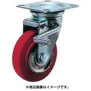 RWJB200 [プレス製自在金具ブレーキ付赤ゴム車 200φ]