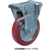 RWKB100 [プレス製固定金具ブレーキ付赤ゴム車 100φ]