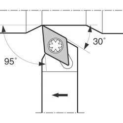 京セラ 外径・倣い加工用スモールツールホルダ SDLP-FF SDLPR1212JX-11FF