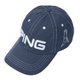 33956-03 [コットン アンストラクチャー 6パネルキャップ-Mr.PING ユニセックス ネイビー/ホワイト]