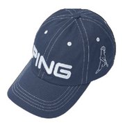 33956-03 [コットン アンストラクチャー 6パネルキャップ-Mr.PING ユニセックス ネイビー/ホワイト]