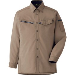 VES2534UE-L [ミドリ安全 ベルデクセル 男女ペア 交織ストレッチシャツ VES2534上 L]