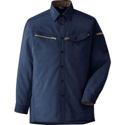 VES2537UE-LL [ミドリ安全 ベルデクセル 男女ペア 交織ストレッチシャツ VES2537上 LL]