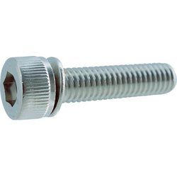 TRUSCO ギザ付皿ばね座金付六角穴付ボルト M3×8 13本入 Y011-0308