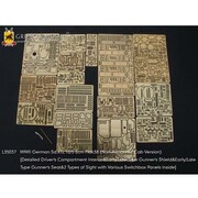 L35037 WW.II ドイツ軍 Sd.Kfz. 10/5 1tハーフトラック2cm対空砲搭載型用エッチングパーツ ドラゴン用 [1/35 プラモデル用 ディティールアップパーツ]