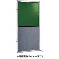 YS-12JF-G-BW [遮光火花兼用衝立（グリーン×A種シート）1×2 接続型固定足]