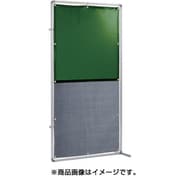 YS-12JF-G-BW [遮光火花兼用衝立（グリーン×A種シート）1×2 接続型固定足]