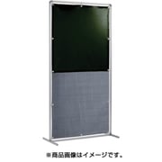 YS-12SF-DG-BW [遮光火花兼用衝立（ダークグリーン×A種シート）1×2 単体固定足]