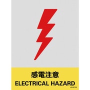 029121 [緑十字 ステッカー標識 感電注意 160×120mm 5枚組 中災防タイプ]