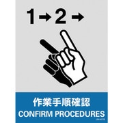 029141 [緑十字 ステッカー標識 作業手順確認 160×120mm 5枚組 中災防タイプ]