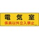 060013 [緑十字 消防・設備関係標識 電気室・係員以外立入禁止 100×300 エンビ]