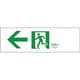 065902 [緑十字 避難誘導標識 ←非常口 100×300mm エンビ]