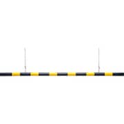 113010 [高さ制限バー 黄/黒 54mmΦ×2m 取付用ワイヤー付 ABS樹脂]
