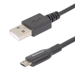 micro USB 充電/データ通信ケーブル やわらか 断線に強い 1.2m ブラック OWL-CBKMU2SR12-BK