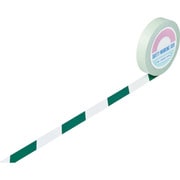 緑十字 ガードテープ(ラインテープ) 白/緑(トラ柄) 25mm幅×20M 148044
